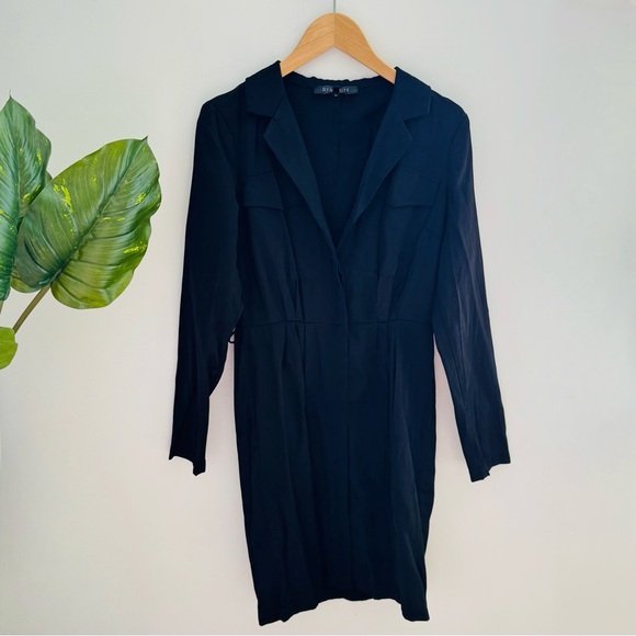 DYNAMITE | Mini Belted Utility Dress Quarter Sleeve Size Small - Picture 2 of 6